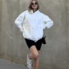 witte hoodie