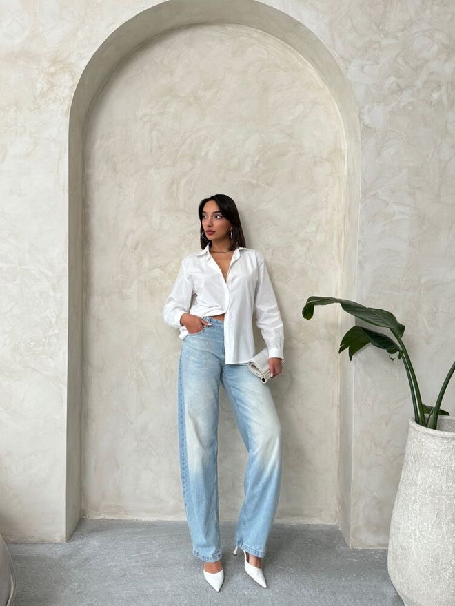 witte blouse