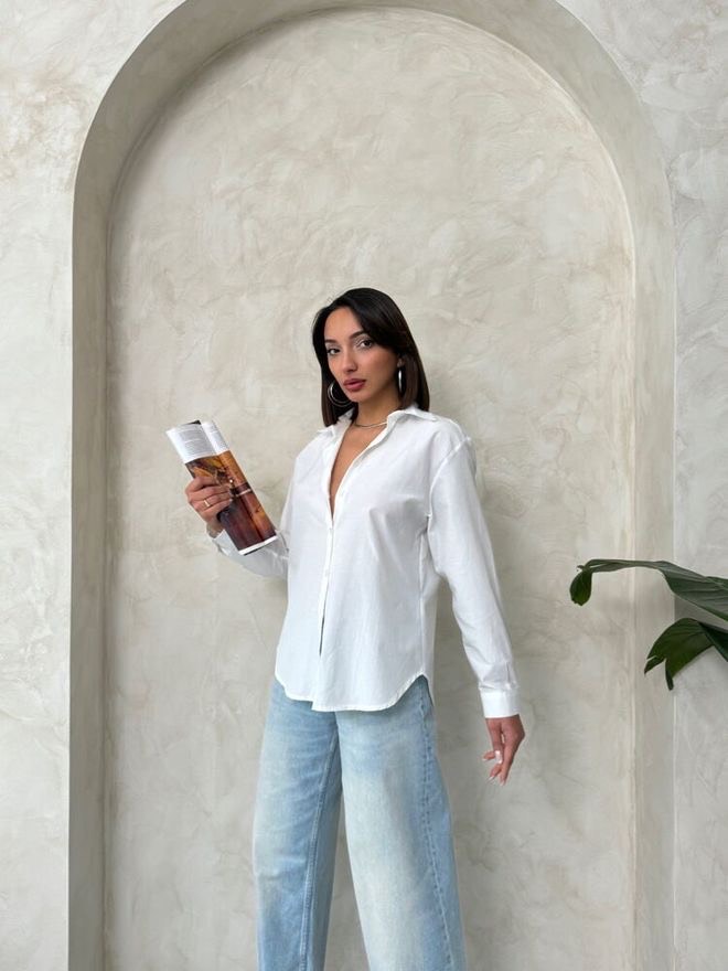 witte blouse