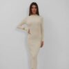 Stretch jurk witte (beige - ecru)– One size