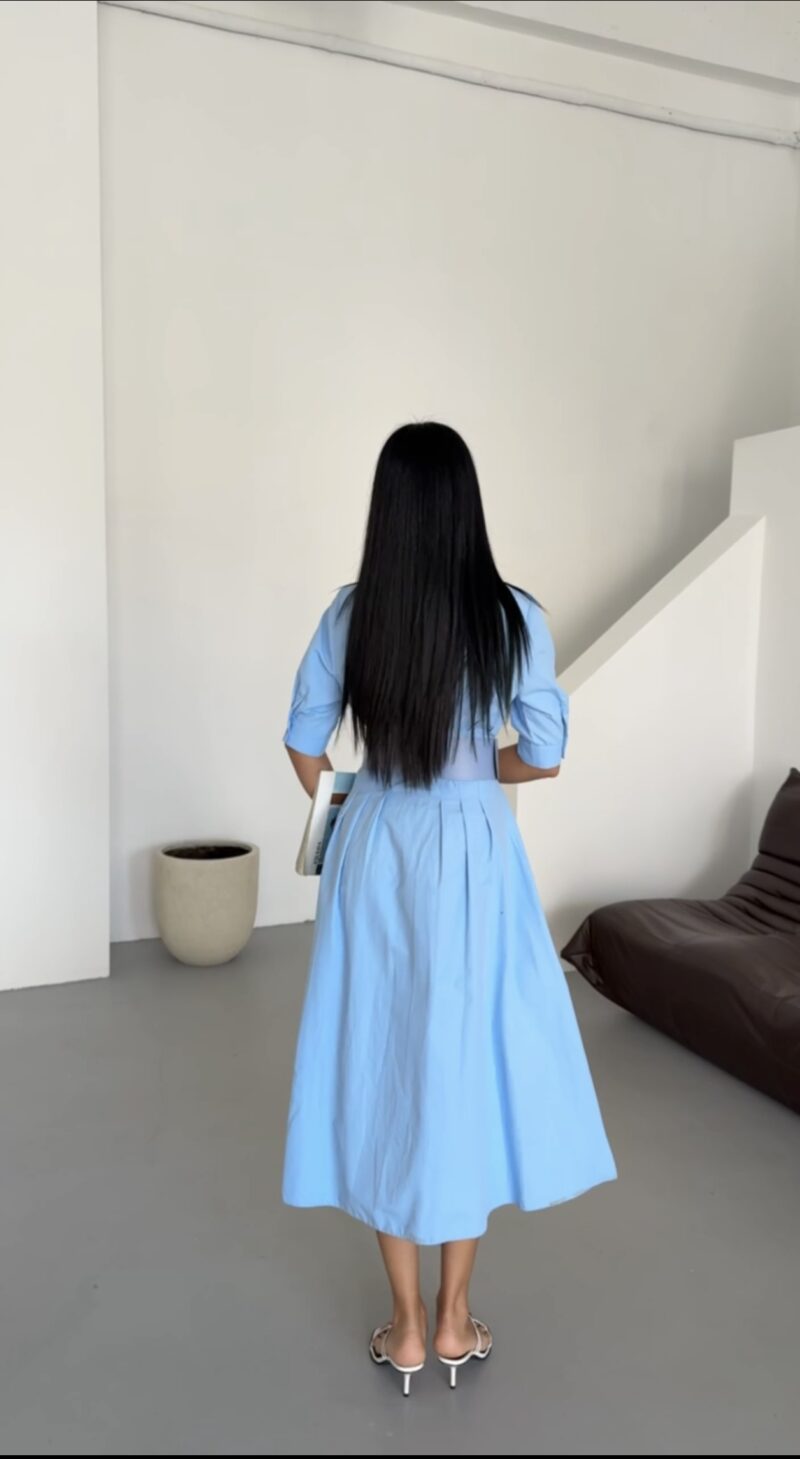 Blauwe jurk